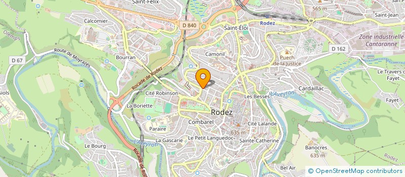 localisation de l'entreprise TRANSPORTS REVEL  RODEZ