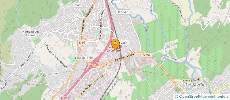 localisation de l'entreprise TRANSPORTS REYNIER H.P.L.  LA FARLEDE