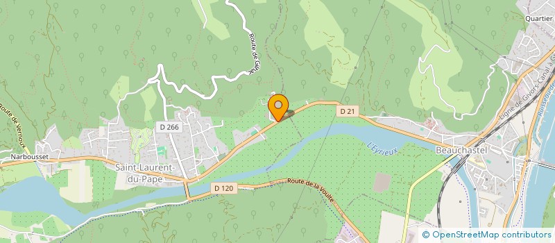 localisation de l'entreprise TRANSPORTS RHONE EYRIEUX  SAINT-LAURENT-DU-PAPE