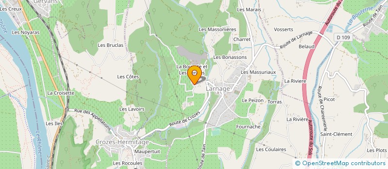localisation de l'entreprise TRANSPORTS RIBEYRE à LARNAGE
