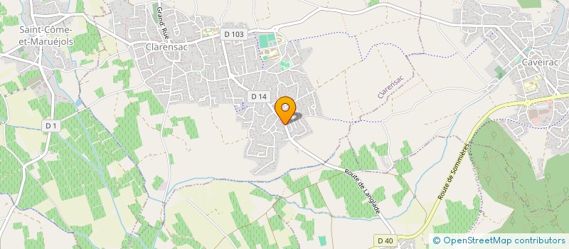 localisation de l'entreprise TRANSPORTS RICAULX à CLARENSAC