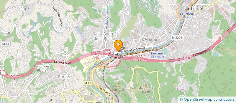 localisation de l'entreprise TRANSPORTS RIVIERA VIANDES à NICE