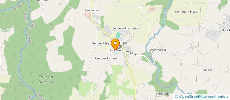 localisation de l'entreprise TRANSPORTS RIVOALAN CLAUDE  TREMEL