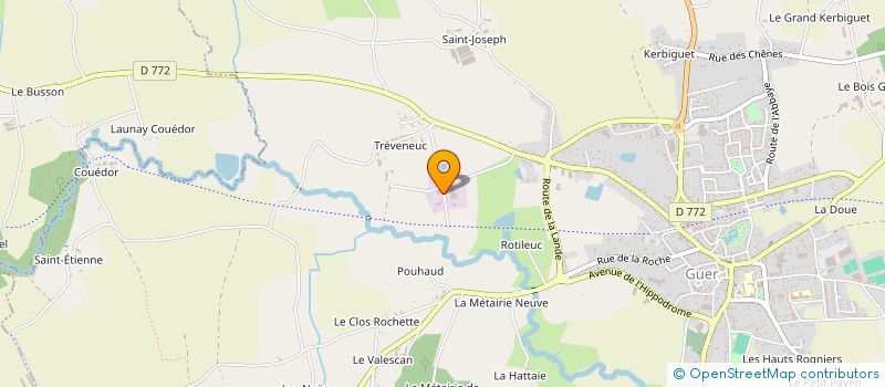 localisation de l'entreprise TRANSPORTS ROBERT à GUER