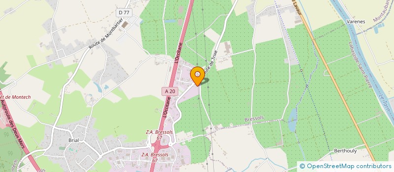localisation de l'entreprise TRANSPORTS ROBIN à BRESSOLS