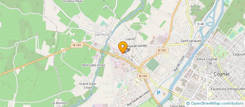 localisation de l'entreprise TRANSPORTS ROUSSEAU à COGNAC