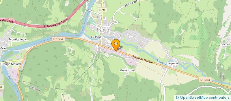 localisation de l'entreprise TRANSPORTS ROUSSET à PONCIN