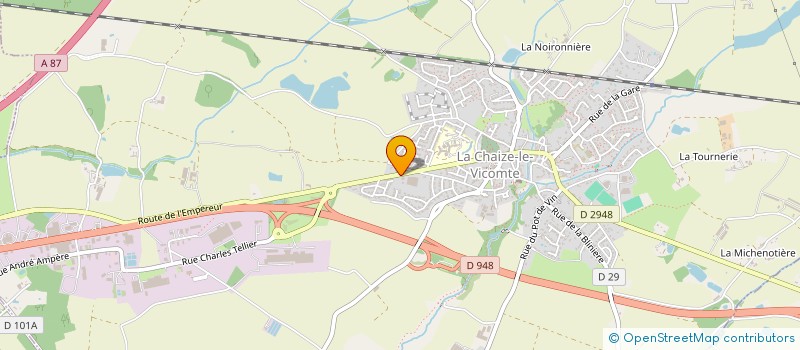 localisation de l'entreprise TRANSPORTS ROUTIERS VICOMTAIS à LA CHAIZE-LE-VICOMTE