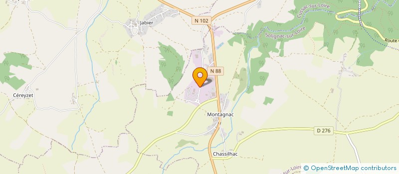 localisation de l'entreprise TRANSPORTS ROUX LEON ET FILS  SOLIGNAC-SUR-LOIRE