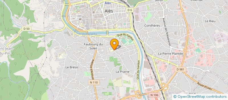 localisation de l'entreprise TRANSPORTS RUIZ à ALES