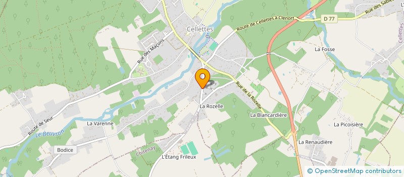 localisation de l'entreprise TRANSPORTS RVDF à CELLETTES