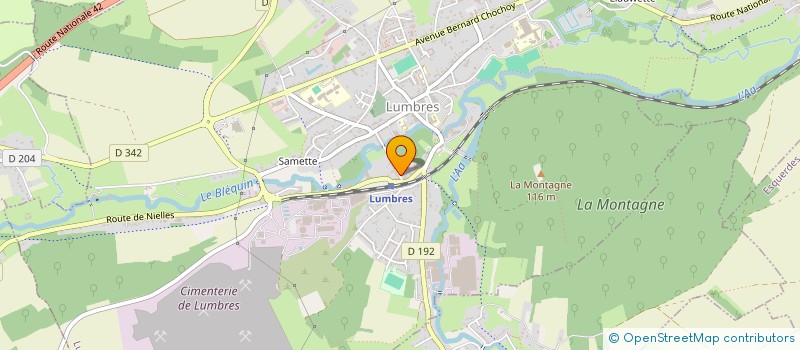 localisation de l'entreprise TRANSPORTS SANITAIRES DU HAUT PAYS  LUMBRES