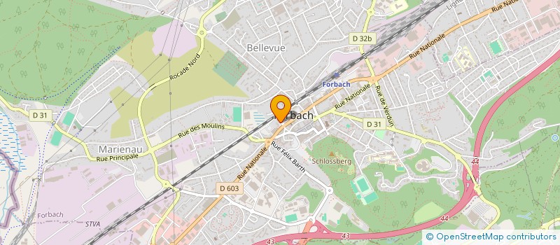 localisation de l'entreprise TRANSPORTS SCHERER RENE ET FILS à FORBACH