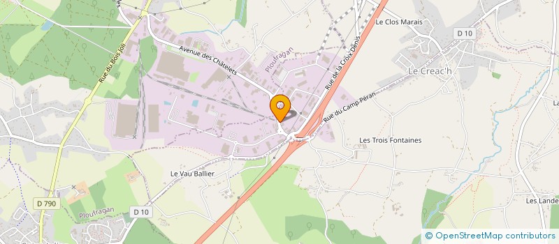 localisation de l'entreprise TRANSPORTS SEBILLE  TREGUEUX