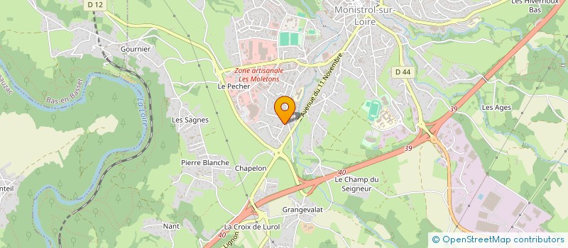 localisation de l'entreprise TRANSPORTS SERGE DESCOURS  MONISTROL-SUR-LOIRE