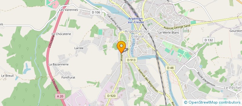 localisation de l'entreprise TRANSPORTS SERGE PHILIPPON à ARGENTON-SUR-CREUSE