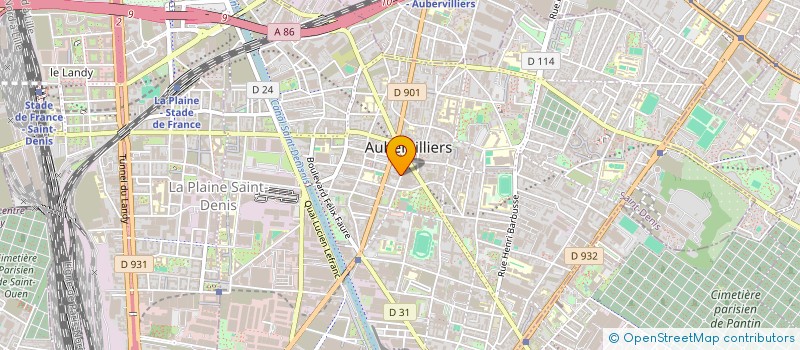 localisation de l'entreprise TRANSPORTS SERVICES FRANCILIENS à AUBERVILLIERS