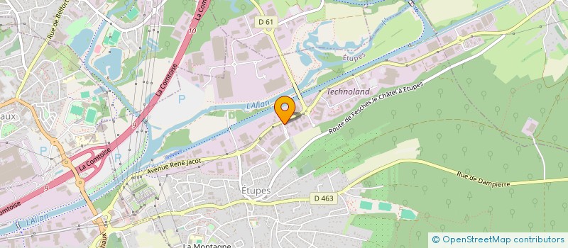 localisation de l'entreprise TRANSPORTS SOLLINGER SARL  ETUPES