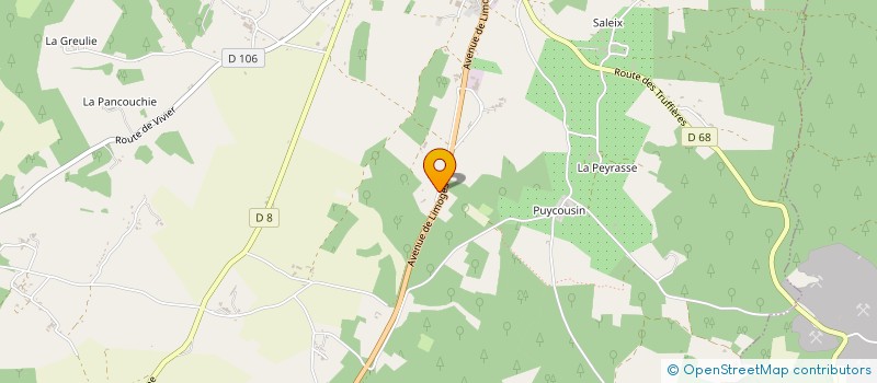 localisation de l'entreprise TRANSPORTS SORGEAIS  SORGES ET LIGUEUX EN PERIGORD