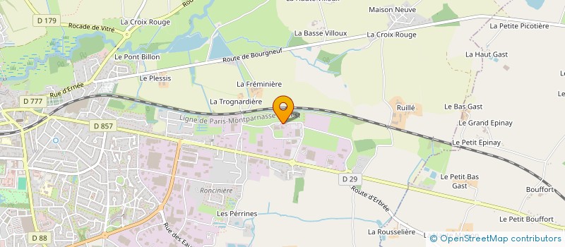 localisation de l'entreprise TRANSPORTS STEPHANE DAUGAN à VITRE