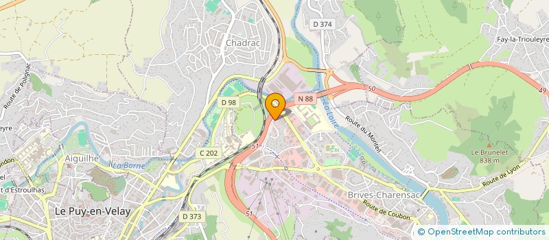 localisation de l'entreprise TRANSPORTS SURREL à BRIVES-CHARENSAC