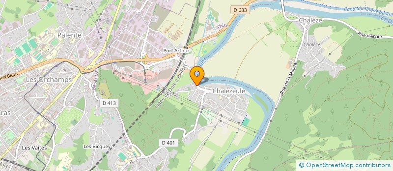 localisation de l'entreprise TRANSPORTS T. MERCIER  CHALEZEULE