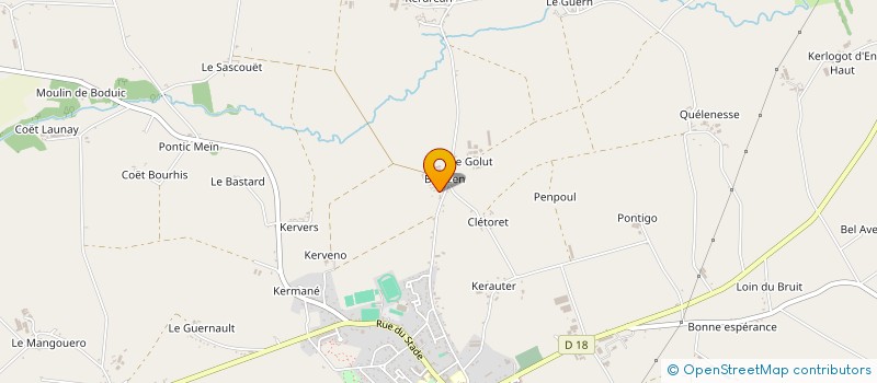 localisation de l'entreprise TRANSPORTS TAILLARD  CLEGUEREC