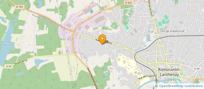 localisation de l'entreprise TRANSPORTS & TERRASSEMENTS MOCO à ROMORANTIN-LANTHENAY