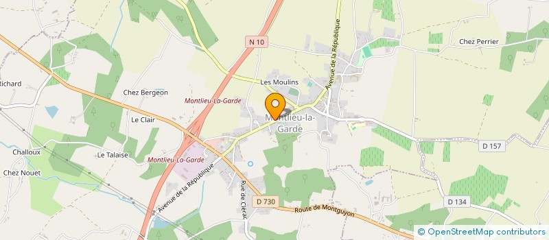 localisation de l'entreprise TRANSPORTS TGL  MONTLIEU-LA-GARDE