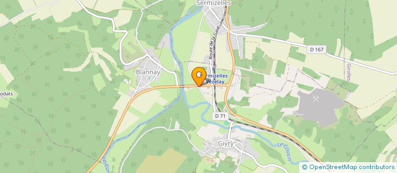 localisation de l'entreprise TRANSPORTS THOMAS à GIVRY