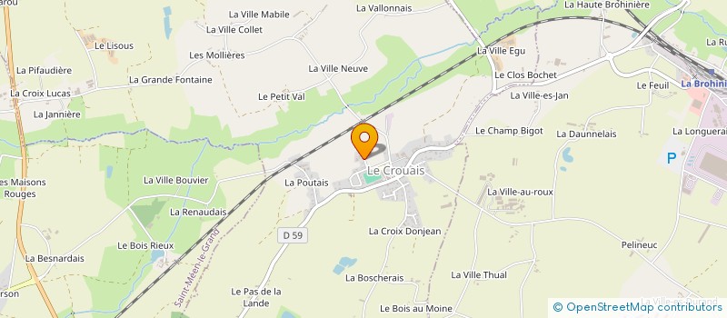 localisation de l'entreprise TRANSPORTS THOMAS PERTUISEL  LE CROUAIS