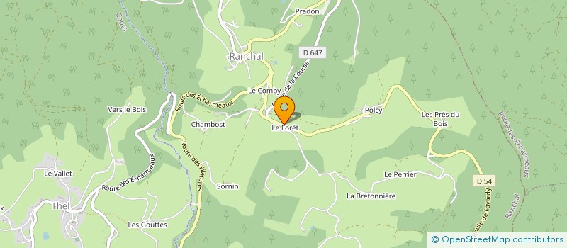 localisation de l'entreprise TRANSPORTS TISSIER à RANCHAL