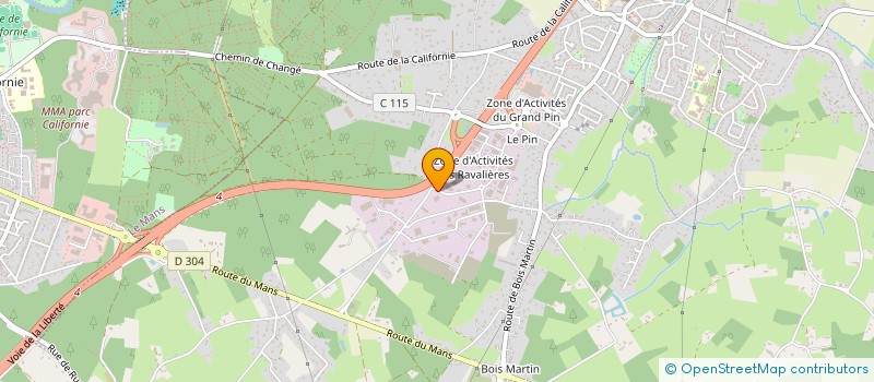 localisation de l'entreprise TRANSPORTS TJM à CHANGE