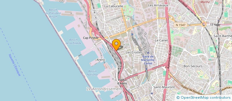 localisation de l'entreprise TRANSPORTS TRANSIT CARRE à MARSEILLE