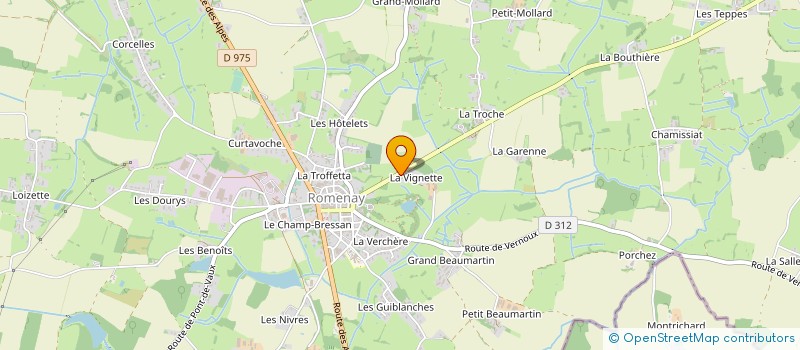 localisation de l'entreprise TRANSPORTS VABER à ROMENAY