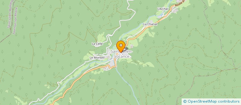 localisation de l'entreprise TRANSPORTS VAL DE CANCE  SAINT-JULIEN-VOCANCE