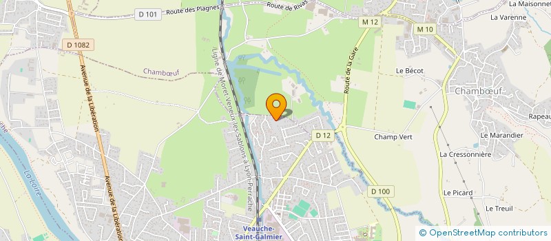 localisation de l'entreprise TRANSPORTS VALEON  VEAUCHE