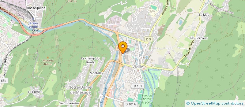 localisation de l'entreprise TRANSPORTS VALLET  VIZILLE