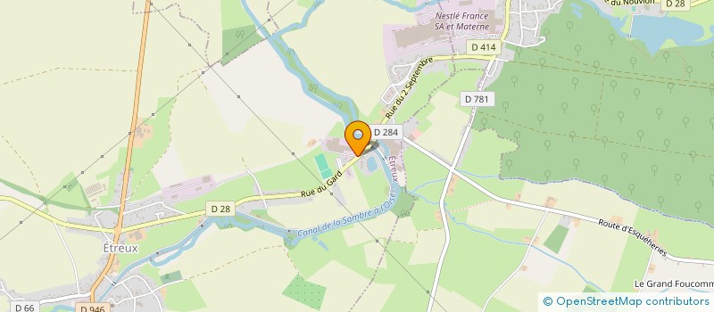 localisation de l'entreprise TRANSPORTS VAN ASSEL à ETREUX