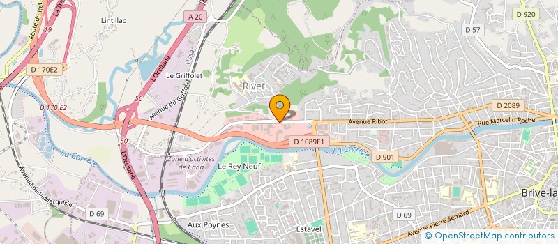 localisation de l'entreprise TRANSPORTS VERLHAC ET FILS à BRIVE-LA-GAILLARDE