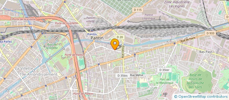 localisation de l'entreprise TRANSPORTS VERMILLONS PARISIENS  PANTIN