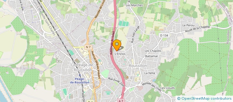 localisation de l'entreprise TRANSPORTS VIALLE DAVID à ROUSSILLON