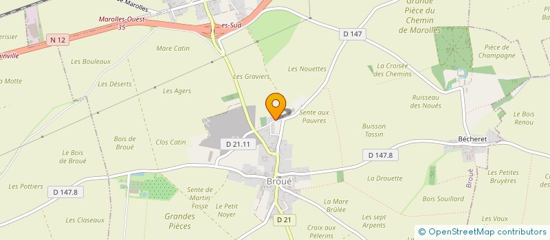 localisation de l'entreprise TRANSPORTS VILLATTE à BROUE