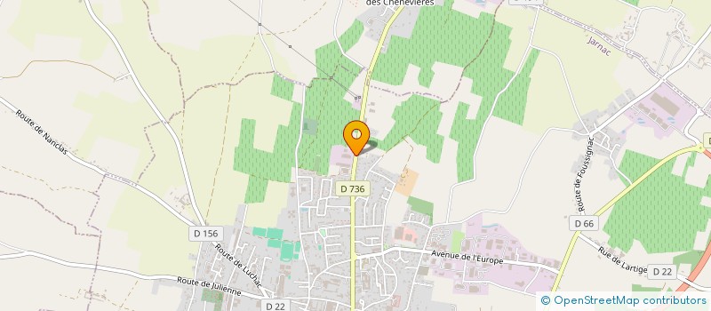 localisation de l'entreprise TRANSPORTS VOIRON JARNAC à JARNAC