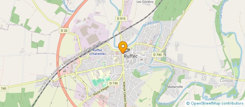localisation de l'entreprise TRANSPORTS WARIN à RUFFEC