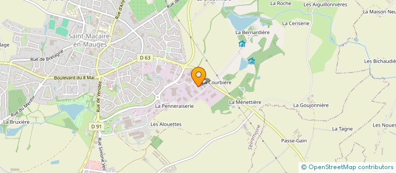 localisation de l'entreprise TRANSPORTS YANNIS GUERIN à SEVREMOINE