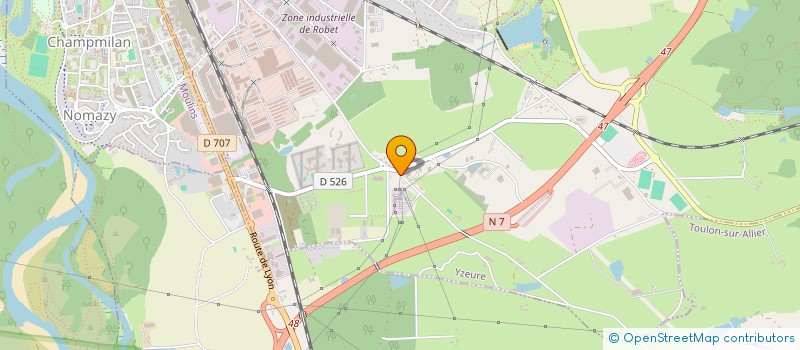 localisation de l'entreprise TRANSPORTS YZEURIENS à YZEURE