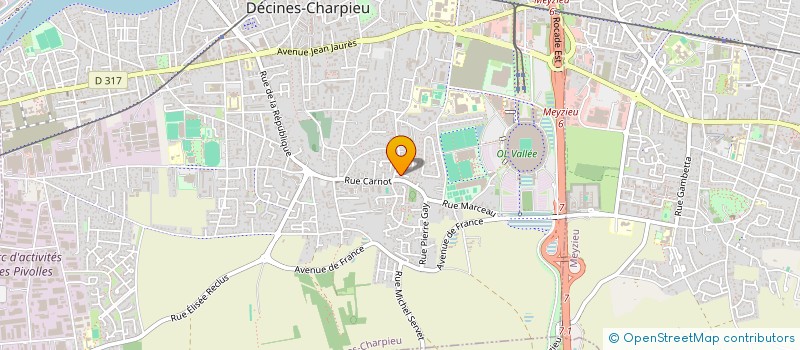 localisation de l'entreprise TRANSPORTS ZITOUNI à DECINES-CHARPIEU