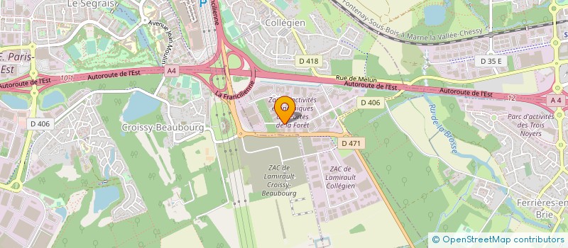 localisation de l'entreprise TRANSPOWER à COLLEGIEN
