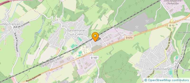 localisation de l'entreprise TRANSPRESSE 25  DANNEMARIE-SUR-CRETE